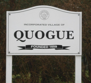 Quogue Sign